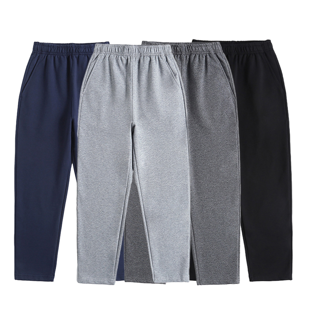 KYAIGUO Kids Boys Spring Cotton Sweatpants Toddler Girls Summer Casual Active Jogger Sports Pants Elastic Waist Open Bottom Trousers with Pockets for 4-14T